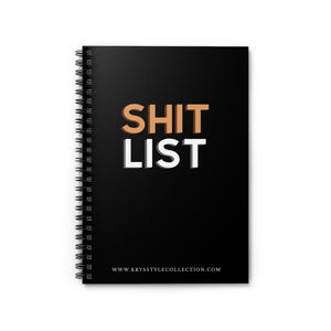 Shit List Spiral Notebook