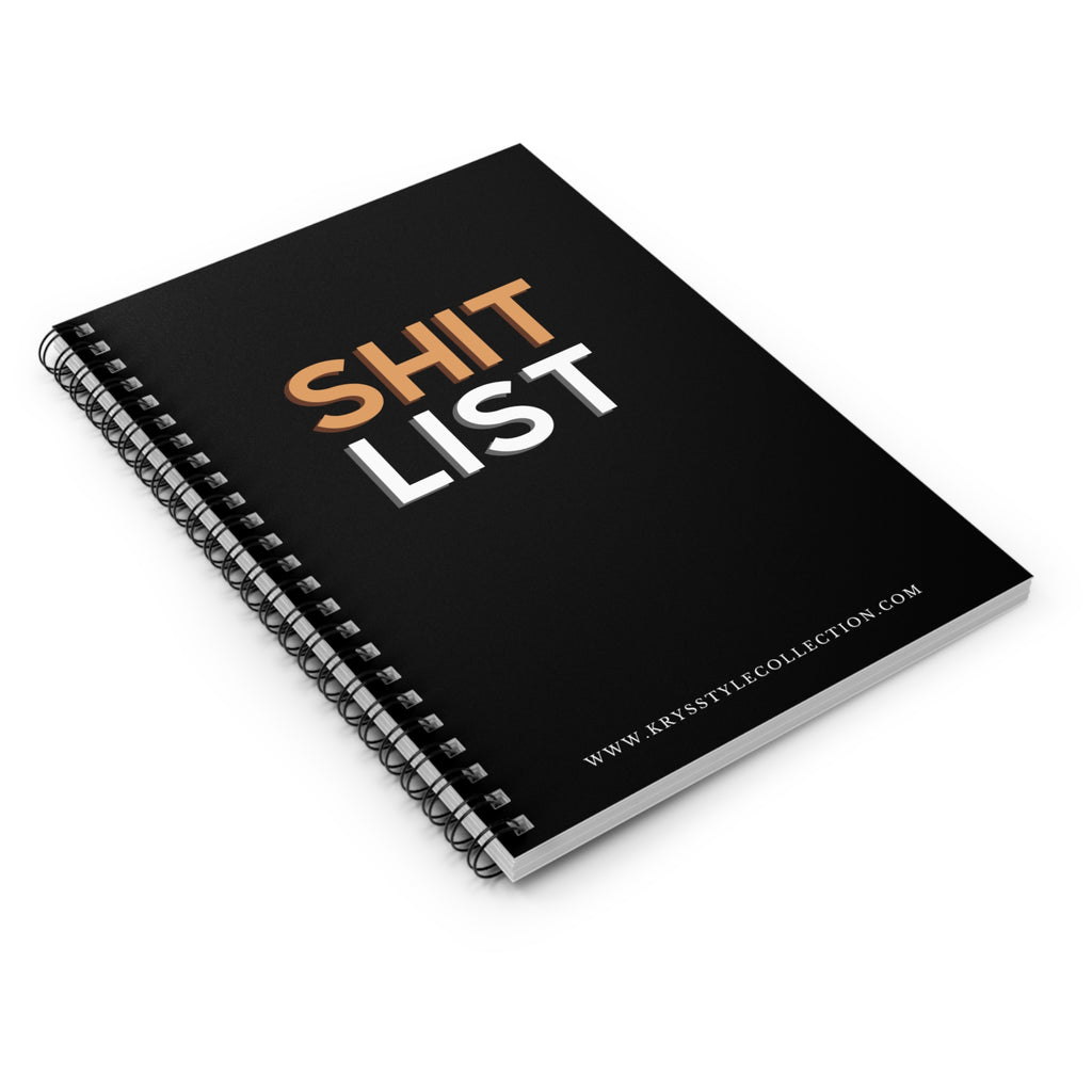 Shit List Spiral Notebook